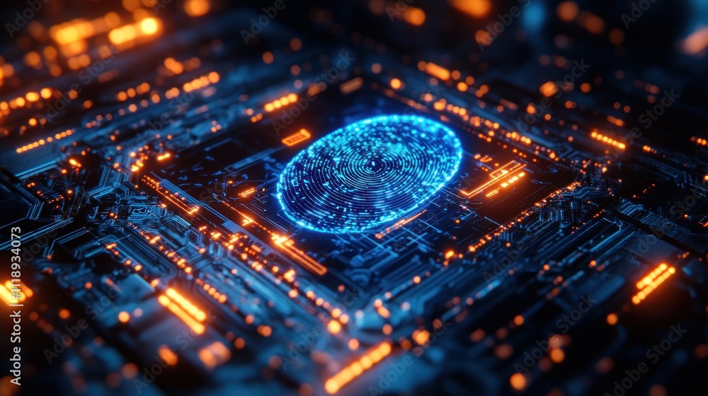 Poster fingerprint scanner for secure transactions and enhanced cybersecurity measures