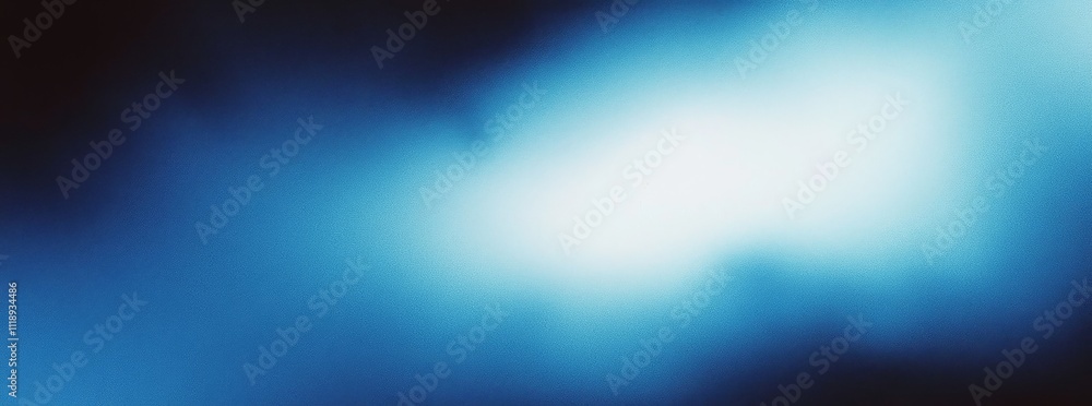 Aufkleber blue gradient background with grainy texture soft glowing light on dark backdrop design
