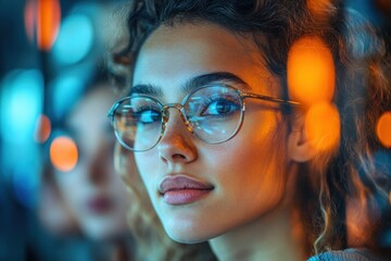 Diverse Professionals Collaborating in a Modern Office Setting