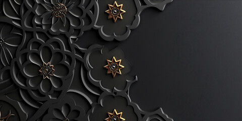 Fototapeta premium Islamic background with Arabian pattern craft version 103