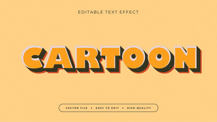 Cartoon text effect; editable cartoon and comic text style