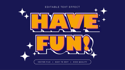 Have fun lettering text effect in bold style