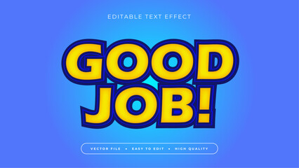 Editable Good Job Text Effect with Illustration