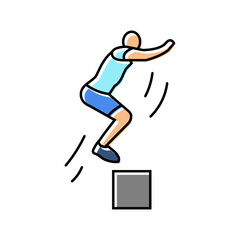 donkey kicks fitness exercise leg color icon vector. donkey kicks fitness exercise leg sign. isolated symbol illustration