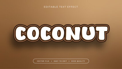 Editable coconut text effect