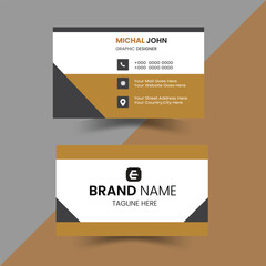 Corporate and clean Creative business card template. Minimalistic Business Card.