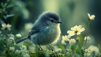 Obraz premium little flur bird --ar 16:9 --stylize 400 --v 6.1 Job ID: d7fbff02-c43e-401d-a3f2-4821b2da07f4