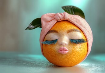 Orange with Beauty Treatments in a Tropical Spa Salon for Women Relaxing on Vacation