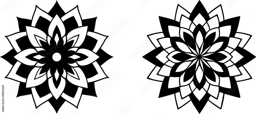 Poster abstract geometric circle patterns. decorative design elements. vector art.