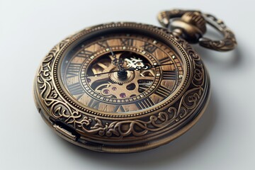 A vintage pocket watch showcasing intricate design and craftsmanship.