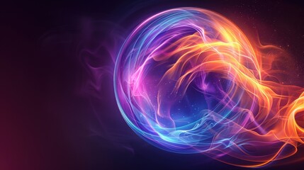 Obraz premium Abstract swirling colors creating a vibrant, dynamic visual effect.