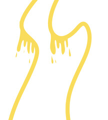 Obraz premium Yellow colored melted element