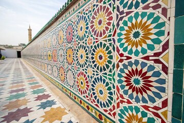 Colorful Geometric Pattern with Shape Motifs, geometric shapes, graphic patterns, abstract designs