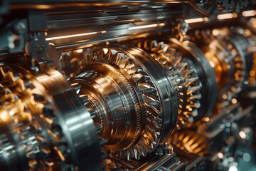 Close-up of intricate gears showcasing precision engineering and craftsmanship.