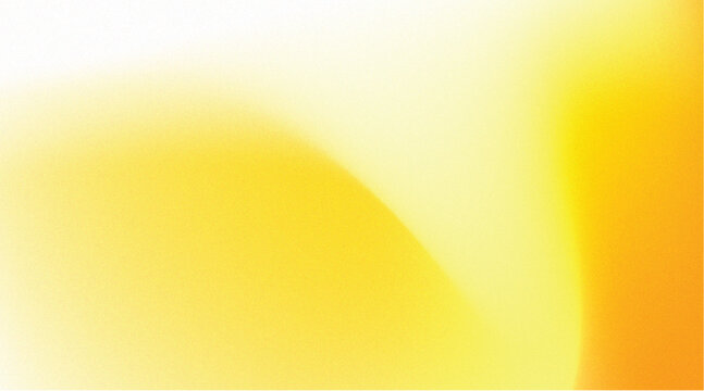 Abstract grainy soft and vibrant yellow gradient pattern on white background for summer or spring design themes