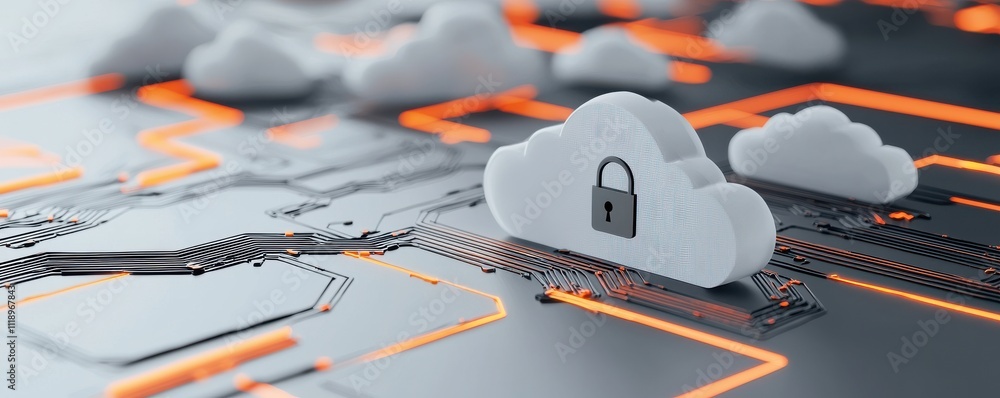 Poster cloud technology with security lock on digital circuits.