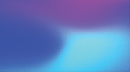 Abstract grainy neon background with gradient mesh in turquoise, blue and purple hues for backdrop, poster, template and banner design