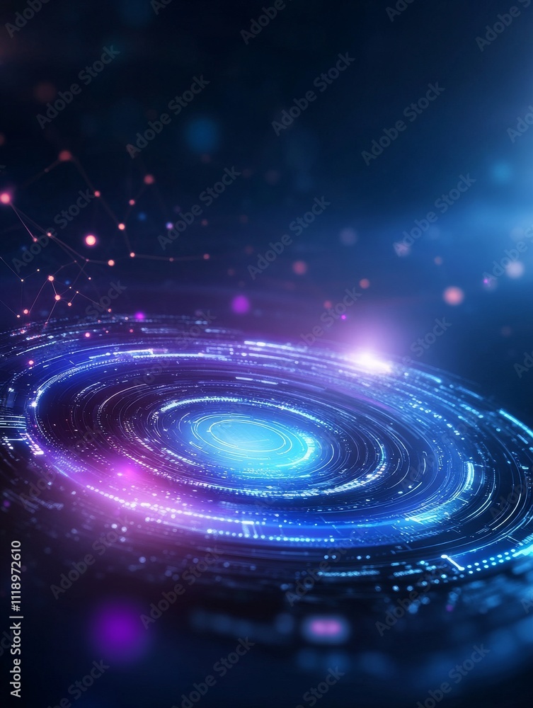 Poster futuristic digital user interface design for advanced technology