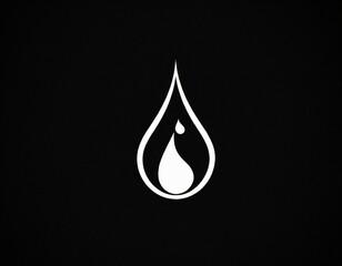 Fototapeta premium A stylized logo depicting a drop of water, symbolizing purity and life. Ai generated image.