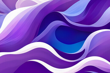 Soft and Dynamic Purple Waves in Motion