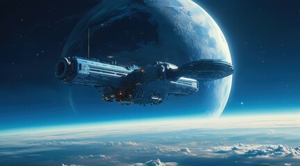 Obraz premium Majestic Blue Orbit