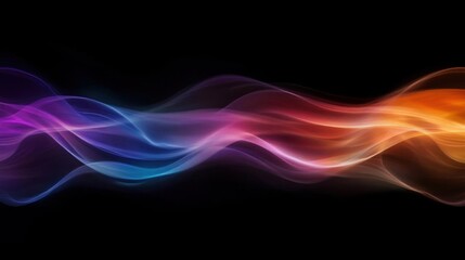 Naklejka premium Abstract Colorful Waves Flow Dynamically, Serene Visuals, Motion Graphics