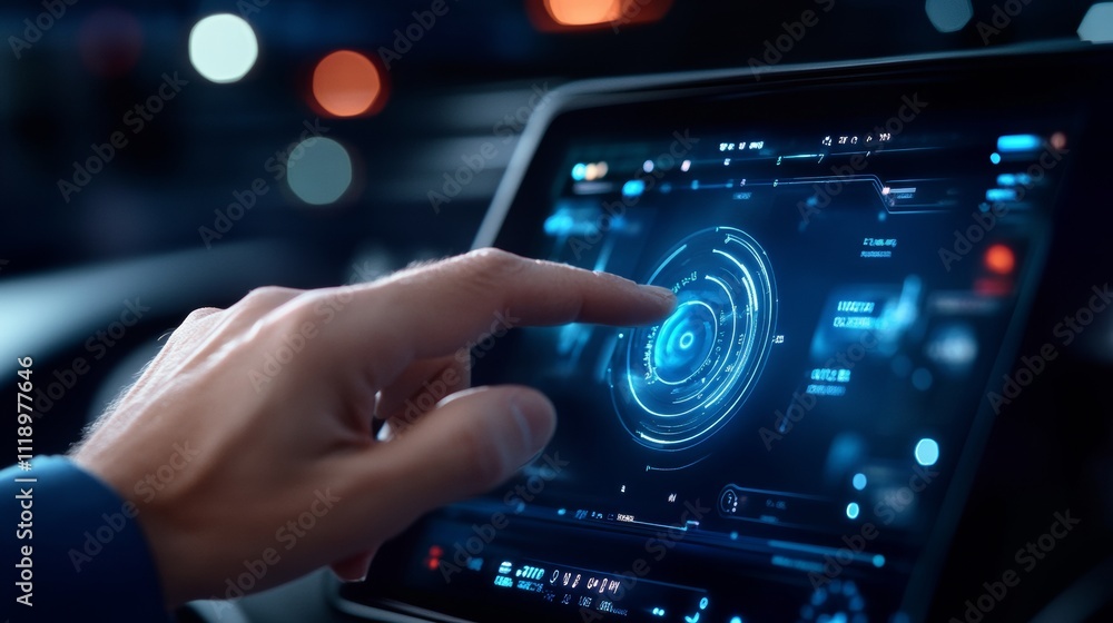 Poster digital user interface interaction with modern hud technology