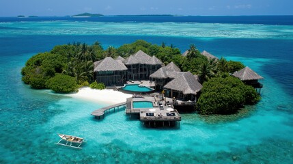 Tropical paradise maldives luxury resort experience through stunning aerial photography
