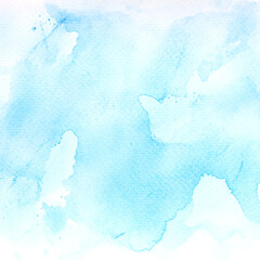 watercolor blue sky background