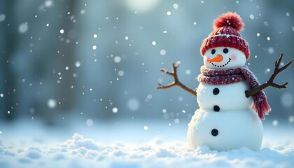 snowman in the snow