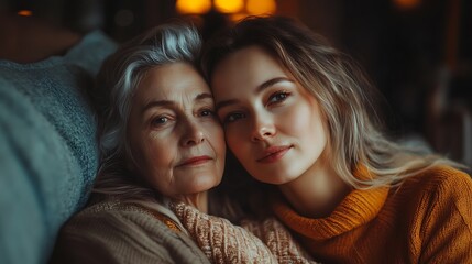 Embracing generations mother and daughter bonding at home