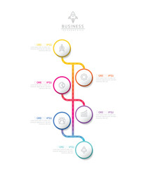 Vector business Presentation Connecting Steps Infographic Template