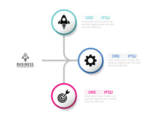 Vector business Presentation Connecting Steps Infographic Template
