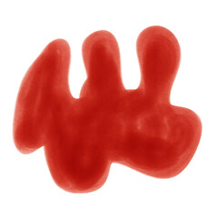 Red Aquarelle Abstract Shapes Decor