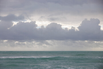 storm clouds over sea