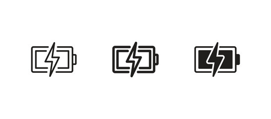 battery icon. battery Charging icon