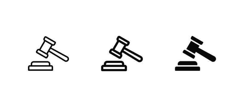 judge gavel icon vector. gavel icon vector