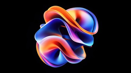Fototapeta na wymiar Abstract Waves: Vibrant colors swirl in dynamic motion, creating a mesmerizing visual spectacle. Fluid forms dance, digital art.