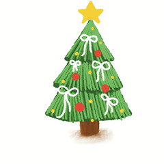 Doodle cute Christmas tree