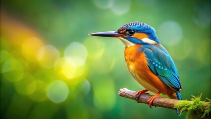 Fototapeta premium Zaunk?nig bird perched on a branch , bird, small, cute, wildlife, nature, feathered, songbird, relaxing, natural