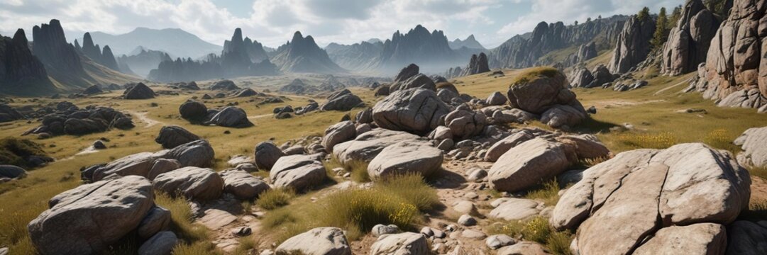 Rocky outcrops in the valley below Ciezka Turnia Tazka veza , nature, rocky outcrops, valley