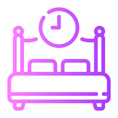 double bed gradient icon