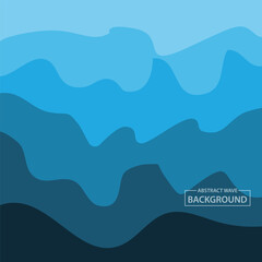 Water Wave Background Design, Abstract Vector Blue Ocean Walpaper Template