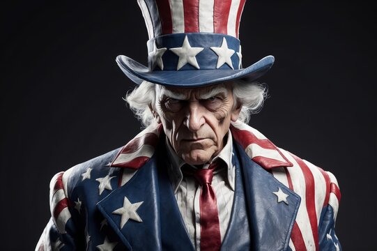 Angry Uncle Sam portrait.