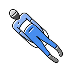 luge winter sport color icon vector. luge winter sport sign. isolated symbol illustration