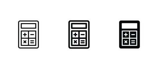 Calculator icon set vector