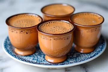 a set of chai tea on a transparent background cutout