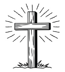 Christian element silhouette vector