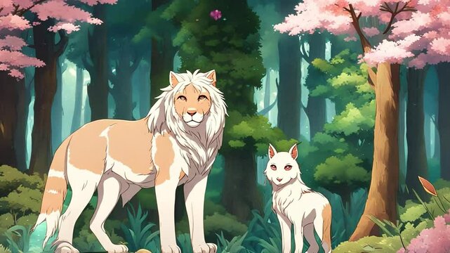  Cute anime tiger design
