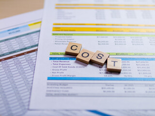Obraz premium Analyzing business costs financial reports office environment data insights strategic viewpoint